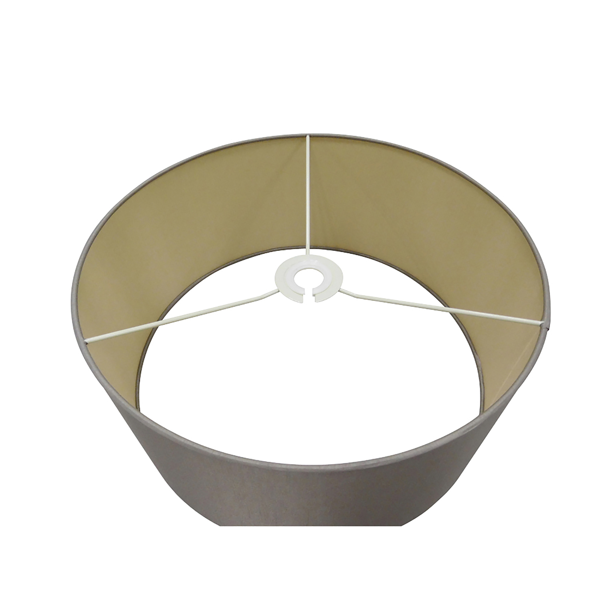 Baymont 40cm Semi Flush 1 Light Antique Brass, Taupe/Halo Gold, Frosted Diffuser DK0177  Deco Baymont